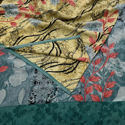 Various floral and abstract prints on pure silk fabric.