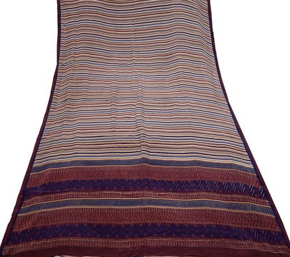 Striped fabric with wavy pattern on a white background