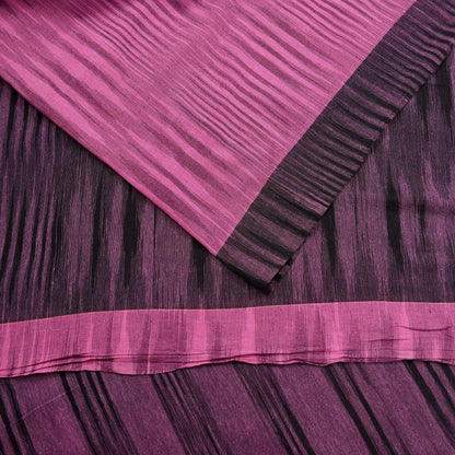 Indian Vintage Sari Pink Woven 100% Pure Cotton Sarees Craft Fabric 5Yd Stripes Upcycle Quilting Crafting Dress making Upcycle Boho Wrap