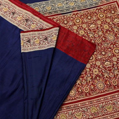 Indian Vintage Sari Blue & Maroon Heavy Pure Satin Silk Woven Banarasi Tanchoi Saree 5Yd Ethnic Craft Fabric Upcycle Bridal Heavy Sarees