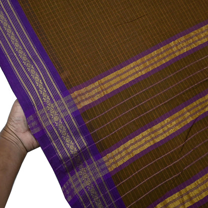 Indian Vintage Sari Green Pure Cotton Hand Woven Sarees 6yd Craft Fabric Ethnic Soft Sewing Zari Dress making Quitting Crafting Upcycle