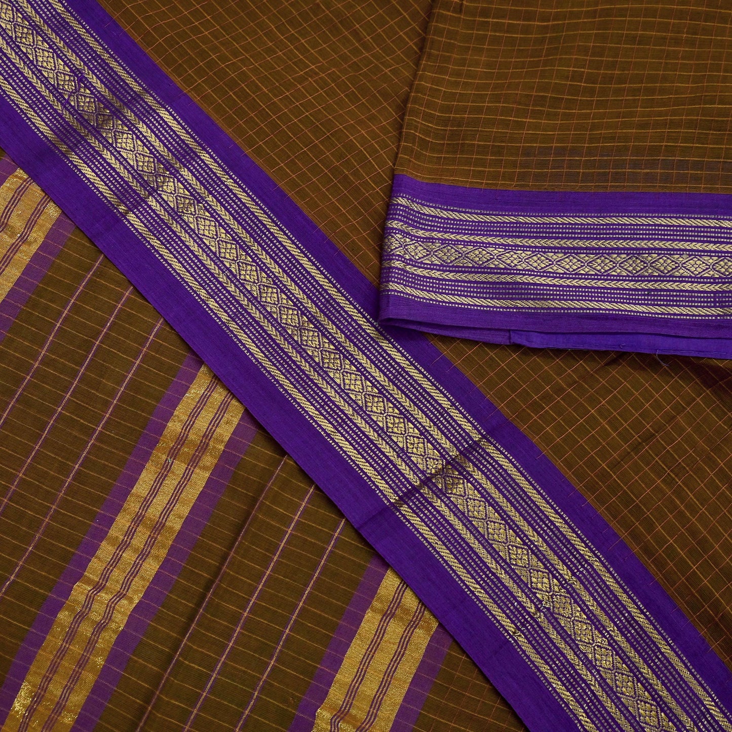 Indian Vintage Sari Green Pure Cotton Hand Woven Sarees 6yd Craft Fabric Ethnic Soft Sewing Zari Dress making Quitting Crafting Upcycle