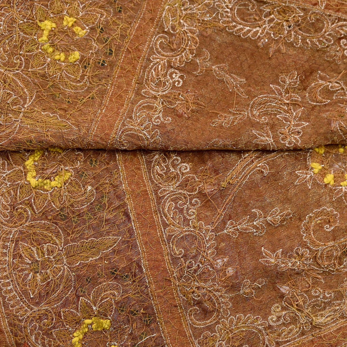 Indian Vintage Heavy Bridal Maroon Dupatta Pure Georgette Silk Long Stole Hand Embroidered Scarf Zardozi/Dabka Wedding red Hijab veil