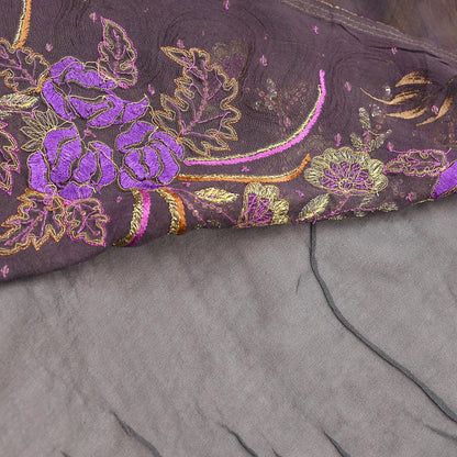 Indian Vintage Heavy Sarees Pure Georgette Silk Hand Embroidered Sari Fabric 6Yd Sewing Ethnic Zardozi/dabka zari Wedding sarees