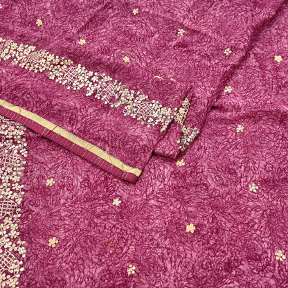 Indian Vintage Sari Hand Embroidered Pure Georgette Silk Sarees Craft Fabric 6Yd Sequins Wedding Sarees Quilting Crafting Upcycle