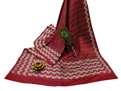 Indian Vintage Heavy Bridal Sari Maroon Pure Satin Silk Woven Banarasi Sarees Zari 5Yd Wedding Dress making Crafting Craft Fabric Quilting