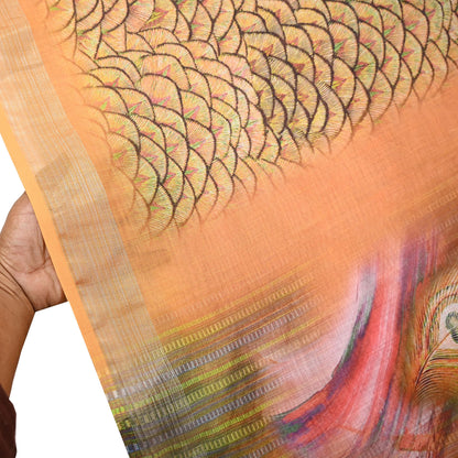 Indian Vintage Multi Saree Digital Printed Cotton Sari Craft Fabric 5Yd Sewing Sarong Wrap Boho Geometric/Abstract Dress making Quilting