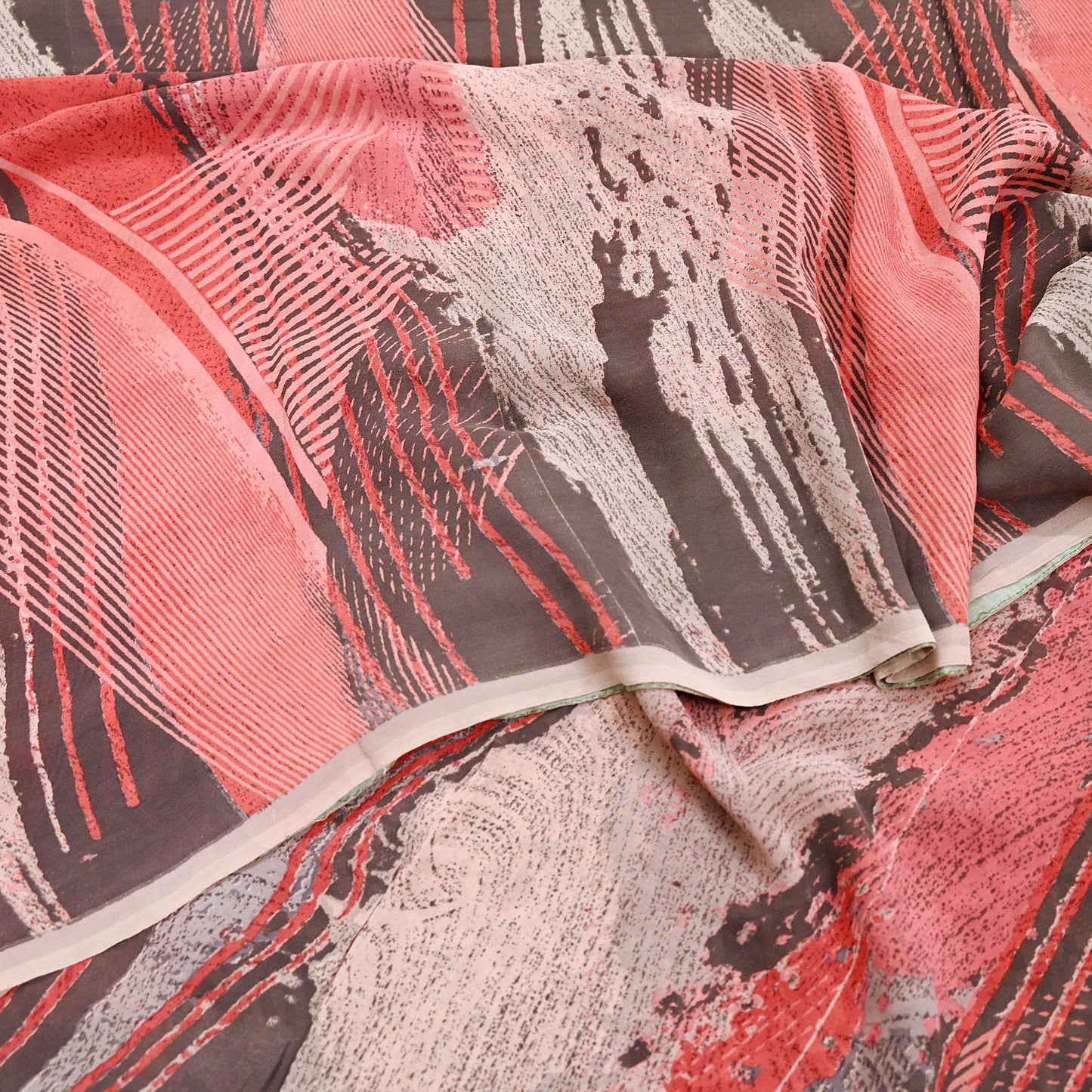 Indian Women Vintage Multi Sarees 100% Pure Georgette Silk Printed Sari Sewing 5yd Soft Craft Floral Design Wrap Boho Dress Making