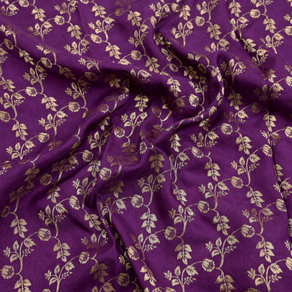 Indian Vintage Purple Dupatta Long Stole Blend silk Woven Banarasi Scarves Veil Scarf Wrap Hippie Boho Soft Floral