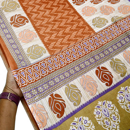 Indian Vintage Multi Saree Printed 100% Pure Cotton Sari Craft Fabric Soft 5Yd Sewing Sarong Wrap Boho Dress Making Quilting Crafting