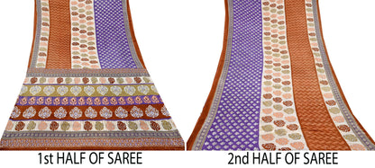 Indian Vintage Multi Saree Printed 100% Pure Cotton Sari Craft Fabric Soft 5Yd Sewing Sarong Wrap Boho Dress Making Quilting Crafting