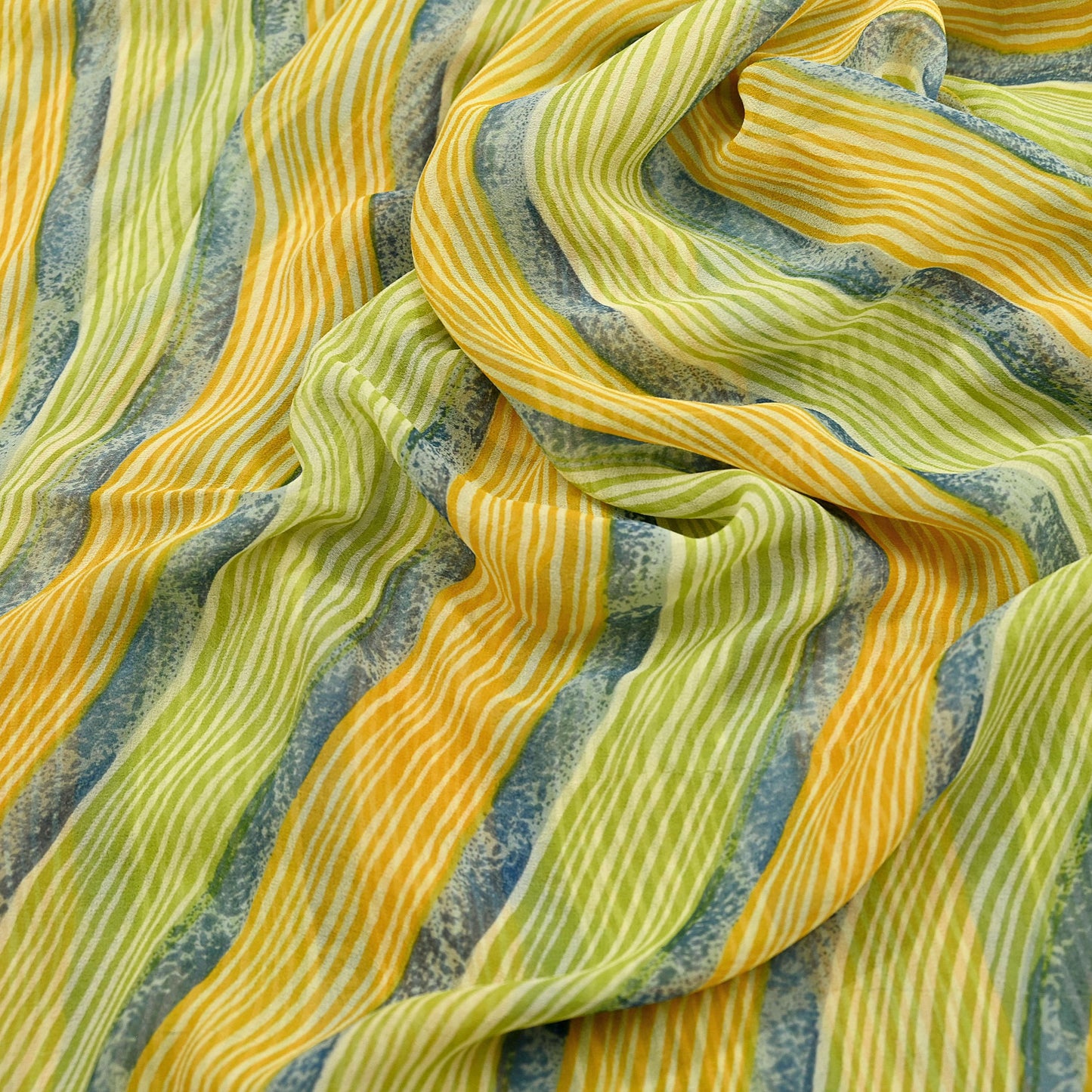 Women Vintage Sari Multi Pure Georgette Silk Printed Saree Craft Fabric Sewing 6Yard Soft Light Dress Making Floral Dress making Crafting