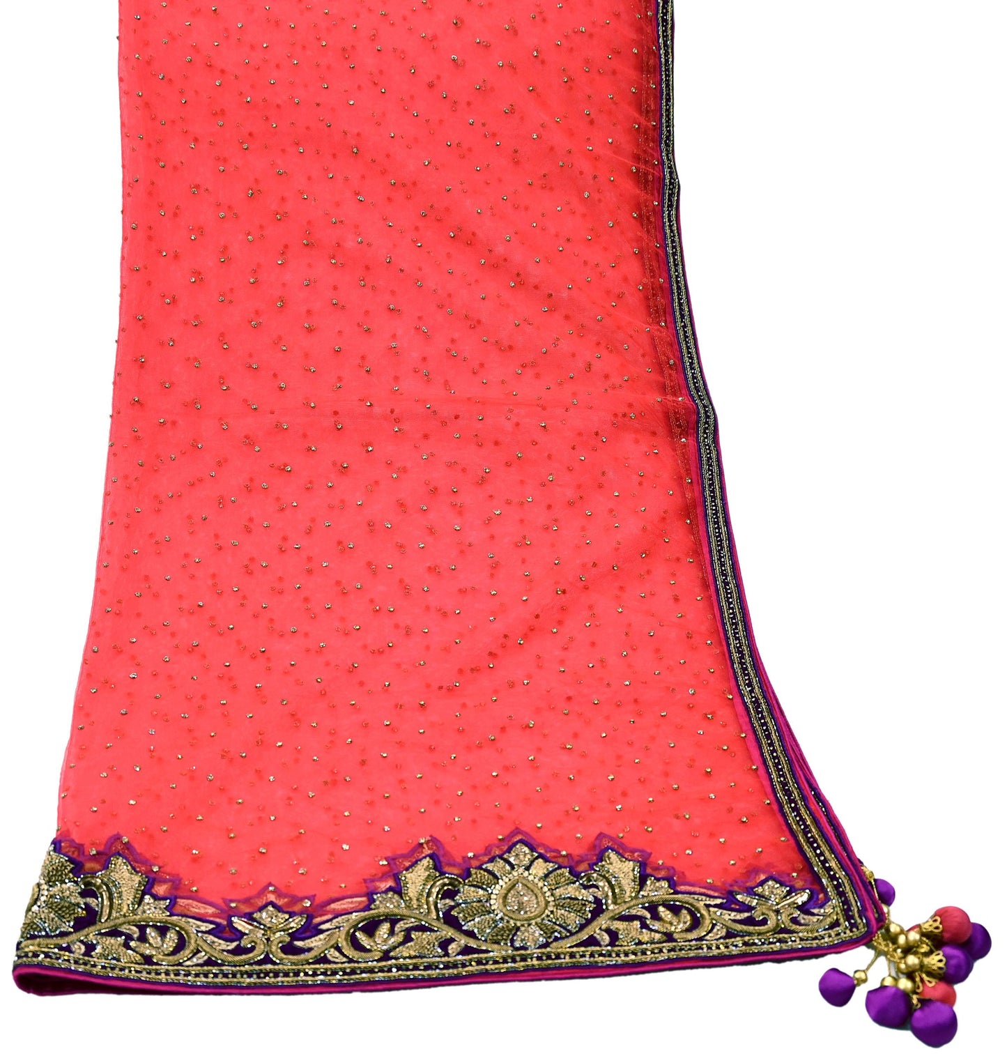 Indian Vintage Heavy Bridal Dupatta red Net Mesh Long Stole Hand Embroidered Scarves Zardozi Dabka Zari Sequins Wedding Dupatta