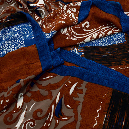 Indian Vintage Sari Multi Pure Crepe Silk Printed Saree 6yard Sewing Ethnic Wrap Craft Fabric Dressmaking Crafting Upcycle Quilting