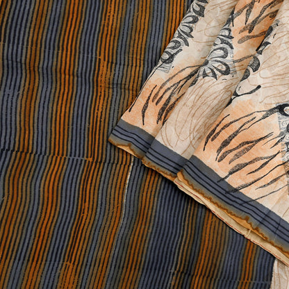 Indian Vintage Sari Multi Pure Crepe Silk Printed Saree 5yard Sewing Floral Soft Craft Fabric Wrap Crafting Quilting Upcycle