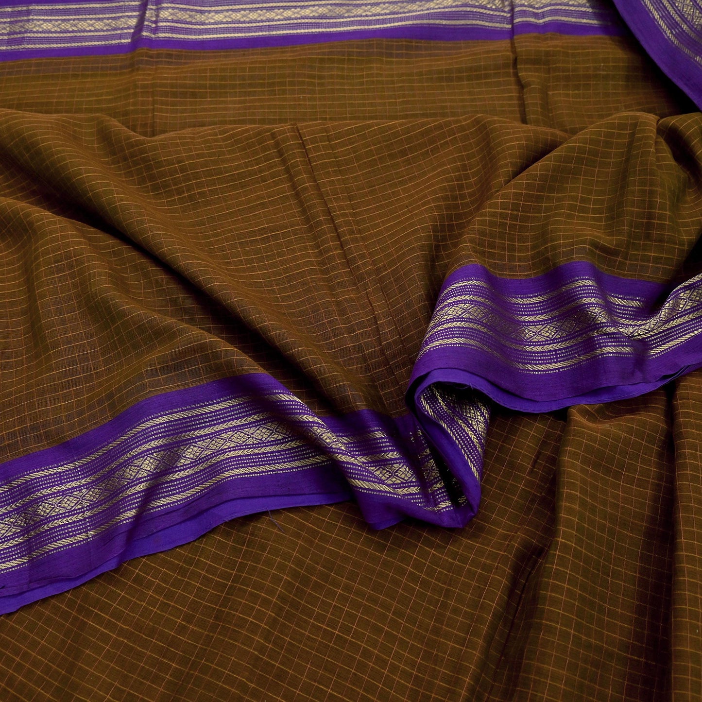 Indian Vintage Sari Green Pure Cotton Hand Woven Sarees 6yd Craft Fabric Ethnic Soft Sewing Zari Dress making Quitting Crafting Upcycle