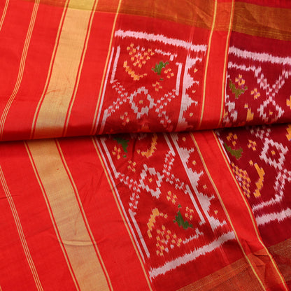 Indian Vintage Purple & red Dupatta Long Stole Hand woven Ikat Patola Hijab Pure Silk Scarves Veil Fringes