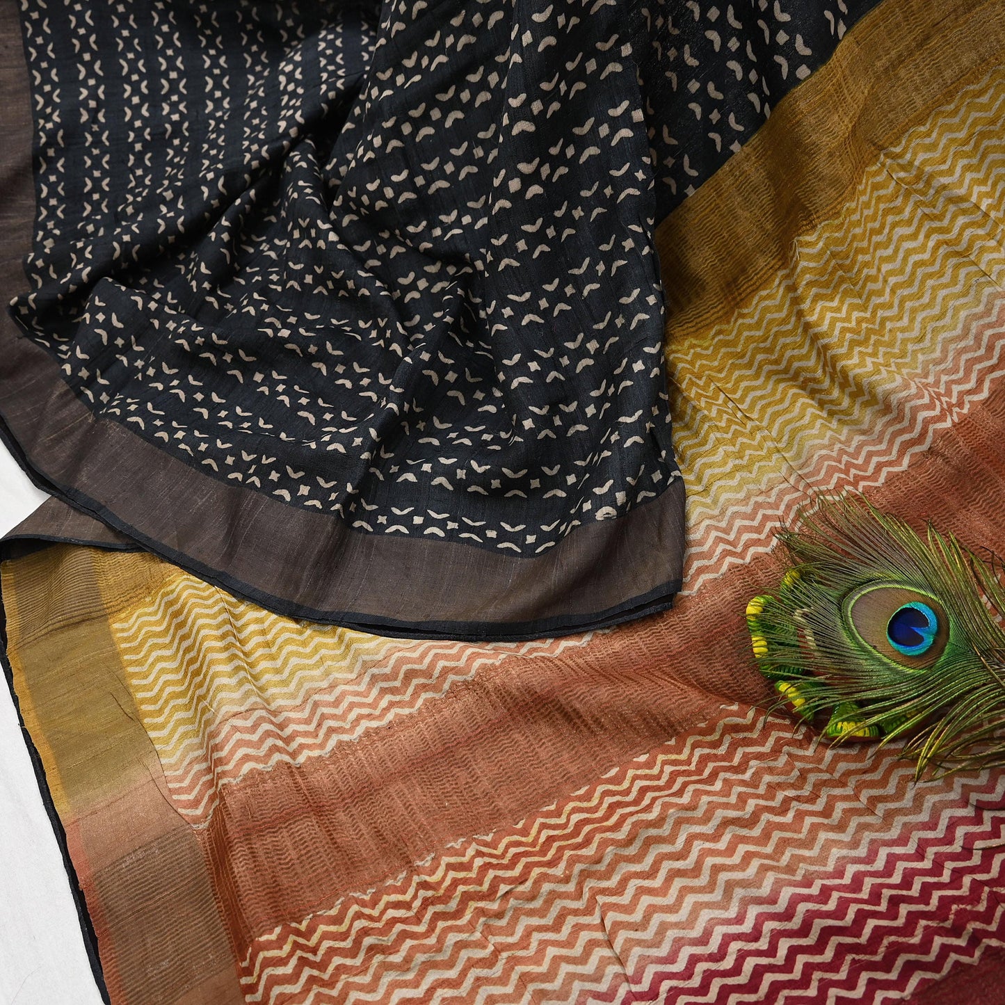 Indian Vintage Heavy Sari Maroon & Black Pure Khadi Silk Handloom Saree Craft Fabric 5yd Ethnic Wear Dress making For Crafting Quilting