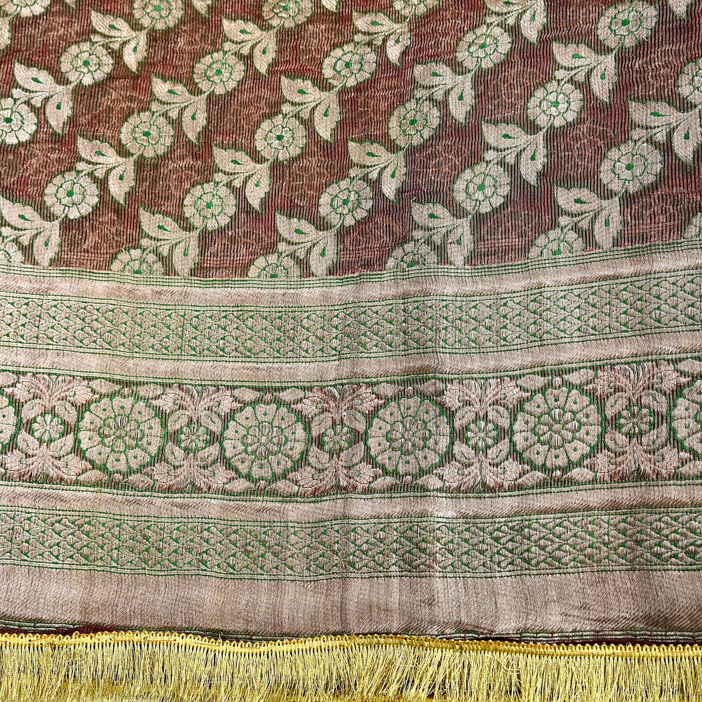 Indian Vintage Heavy Wedding Maroon Dupatta Pure Organza Silk Stole Hand woven Banarasi Scarves Zari Bridal Veil Wrap Hijab