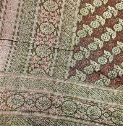 Indian Vintage Heavy Wedding Maroon Dupatta Pure Organza Silk Stole Hand woven Banarasi Scarves Zari Bridal Veil Wrap Hijab