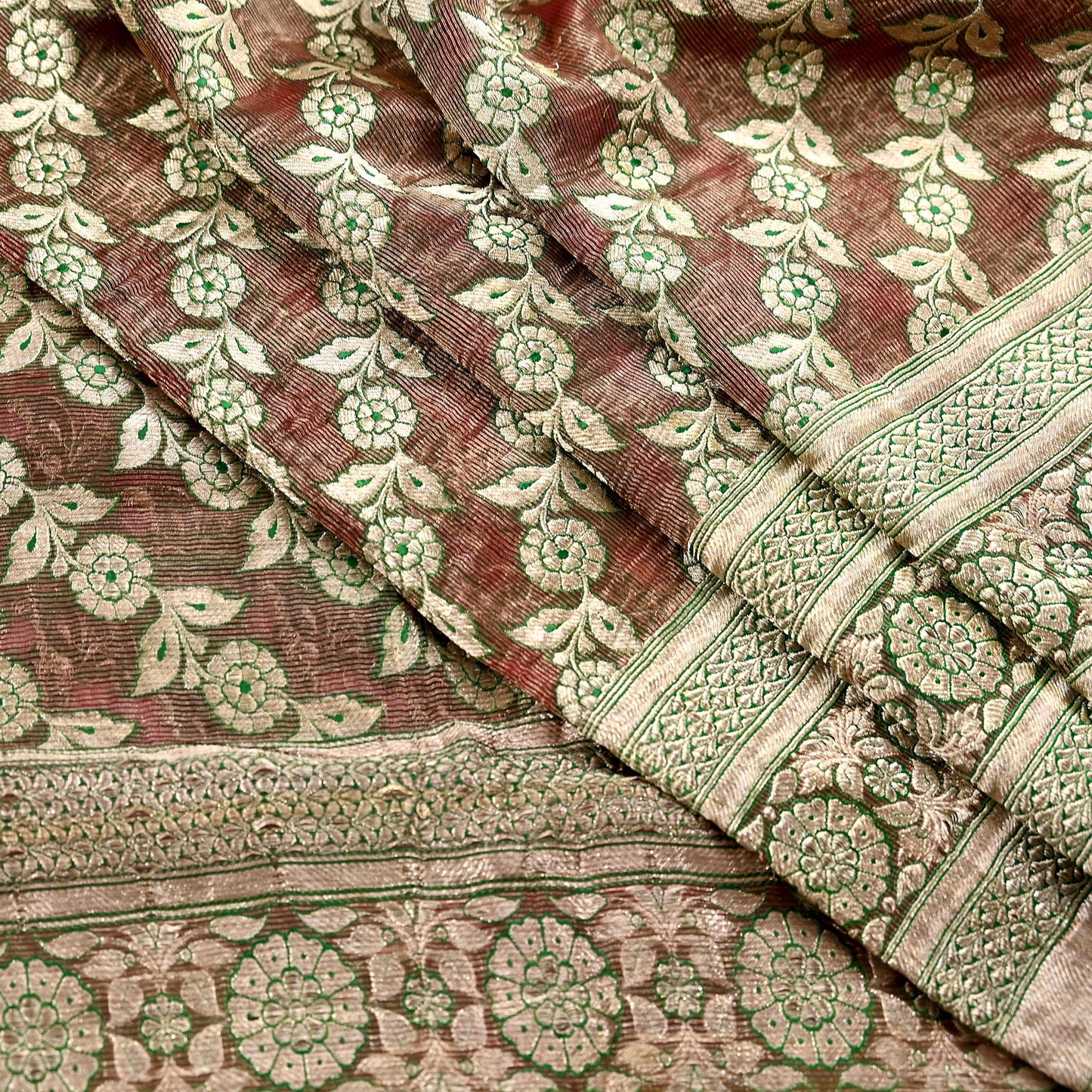 Indian Vintage Heavy Wedding Maroon Dupatta Pure Organza Silk Stole Hand woven Banarasi Scarves Zari Bridal Veil Wrap Hijab