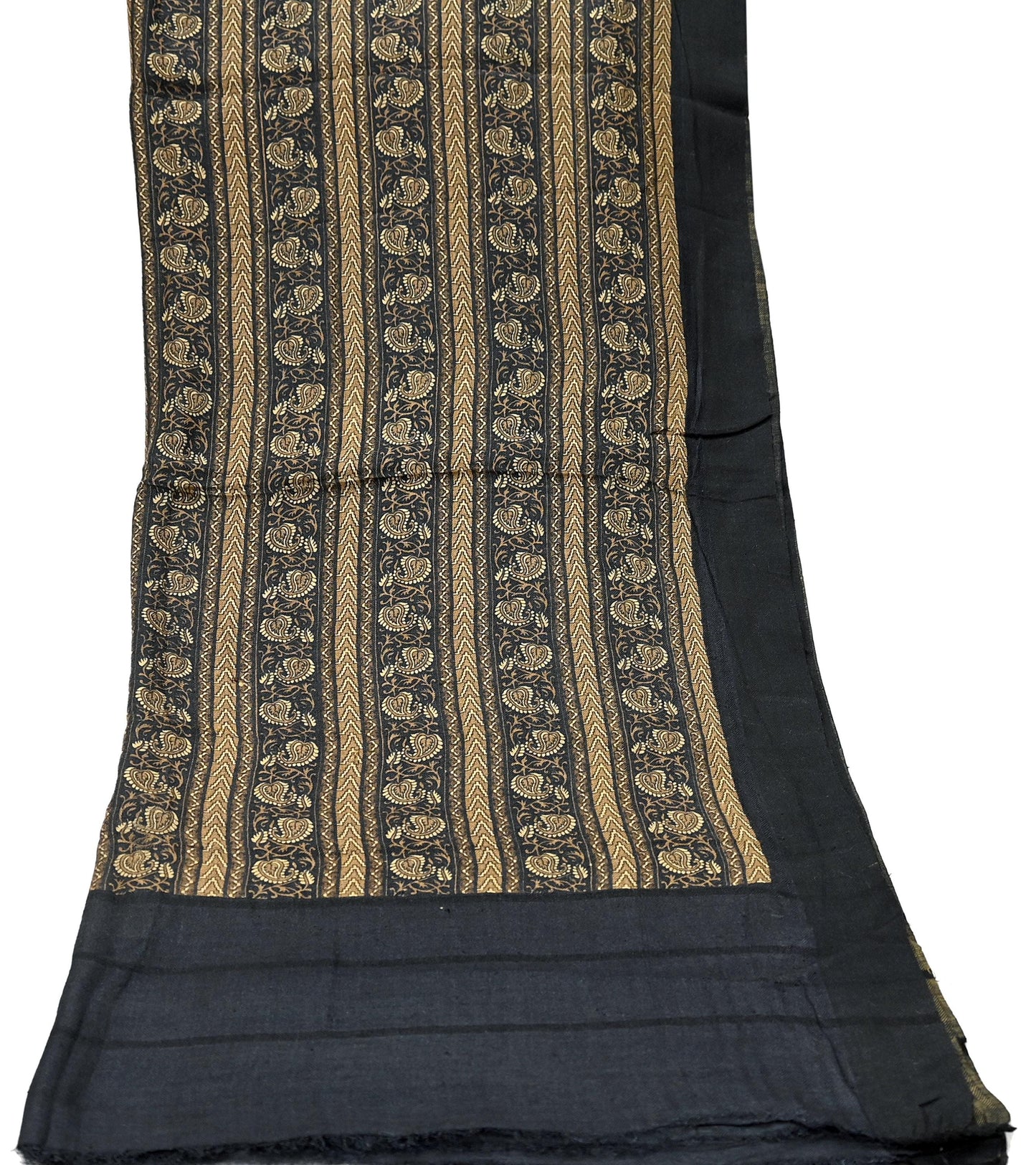 Vintage Long Stole Pure Woolen Scarf Printed Dupatta Infinity Scarves Sarong Wrap Veil Woman Hijab Shawl Craft Fabric