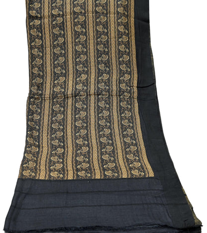 Vintage Long Stole Pure Woolen Scarf Printed Dupatta Infinity Scarves Sarong Wrap Veil Woman Hijab Shawl Craft Fabric