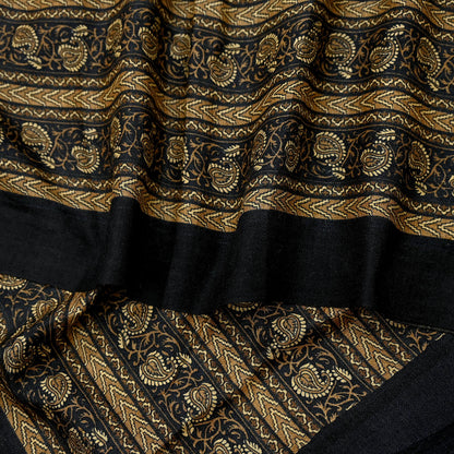 Vintage Long Stole Pure Woolen Scarf Printed Dupatta Infinity Scarves Sarong Wrap Veil Woman Hijab Shawl Craft Fabric