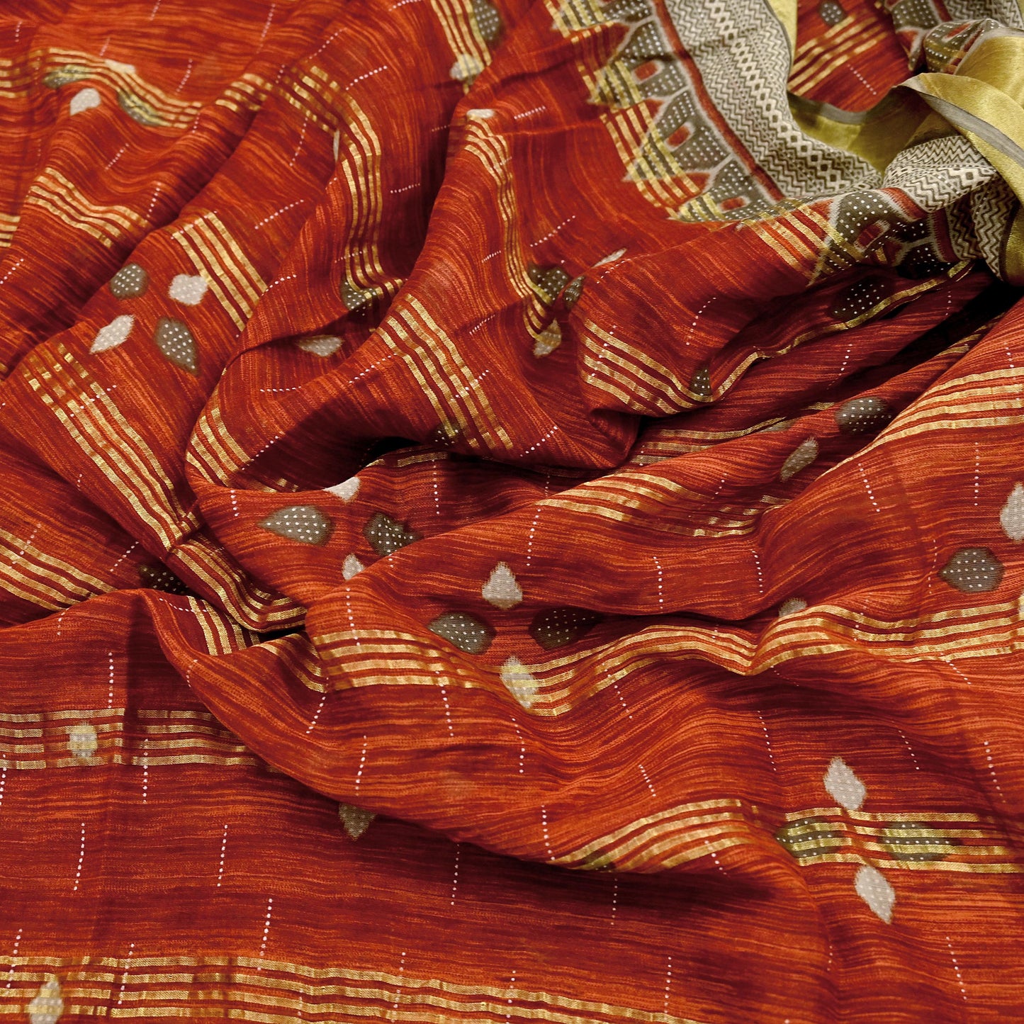 Indian Vintage Sari Printed Pure Cotton Saree Craft Fabric 5Yd Sewing Sarong Wrap Boho Floral Crafting Upcycle Quilting