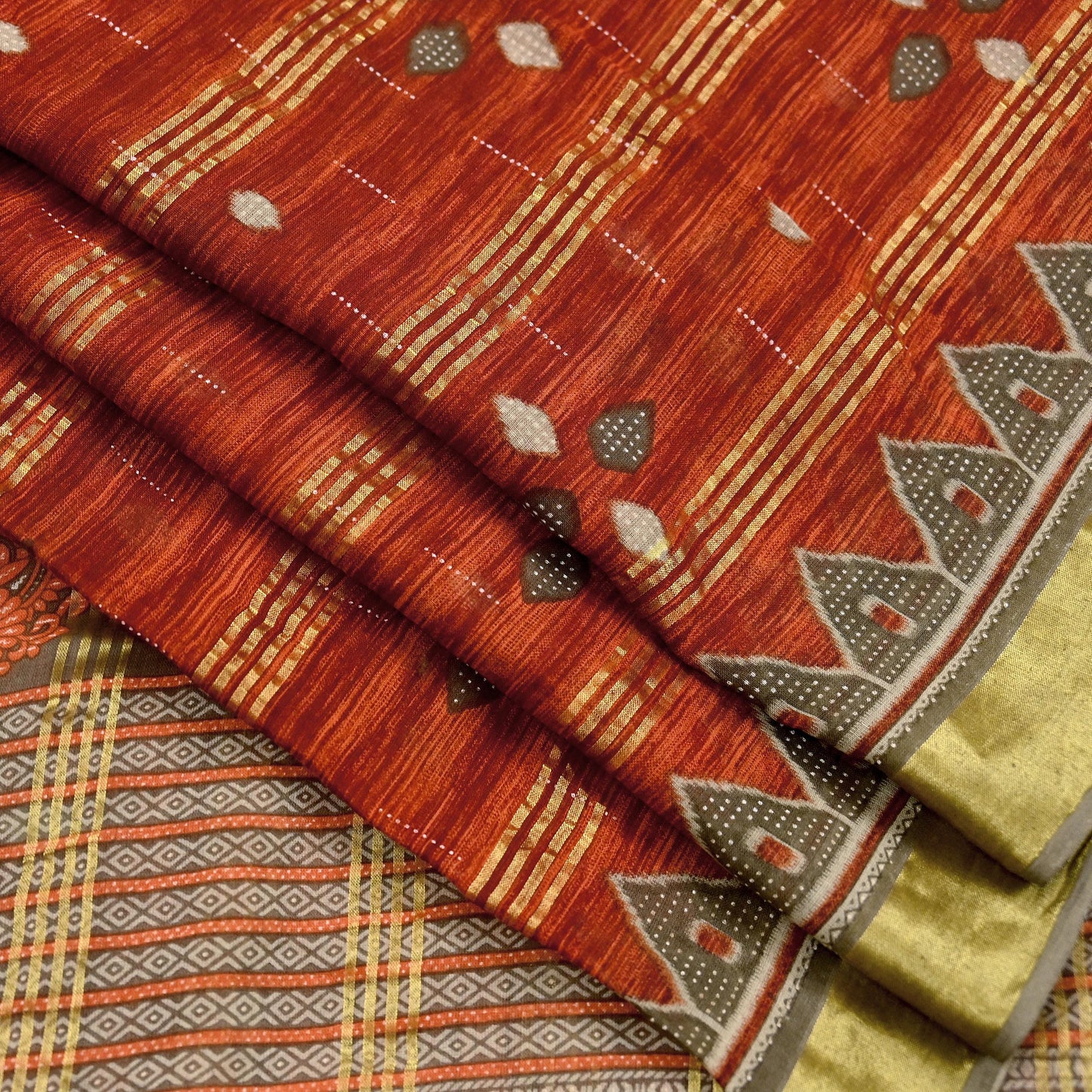 Indian Vintage Sari Printed Pure Cotton Saree Craft Fabric 5Yd Sewing Sarong Wrap Boho Floral Crafting Upcycle Quilting