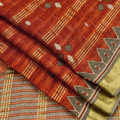 Indian Vintage Sari Printed Pure Cotton Saree Craft Fabric 5Yd Sewing Sarong Wrap Boho Floral Crafting Upcycle Quilting