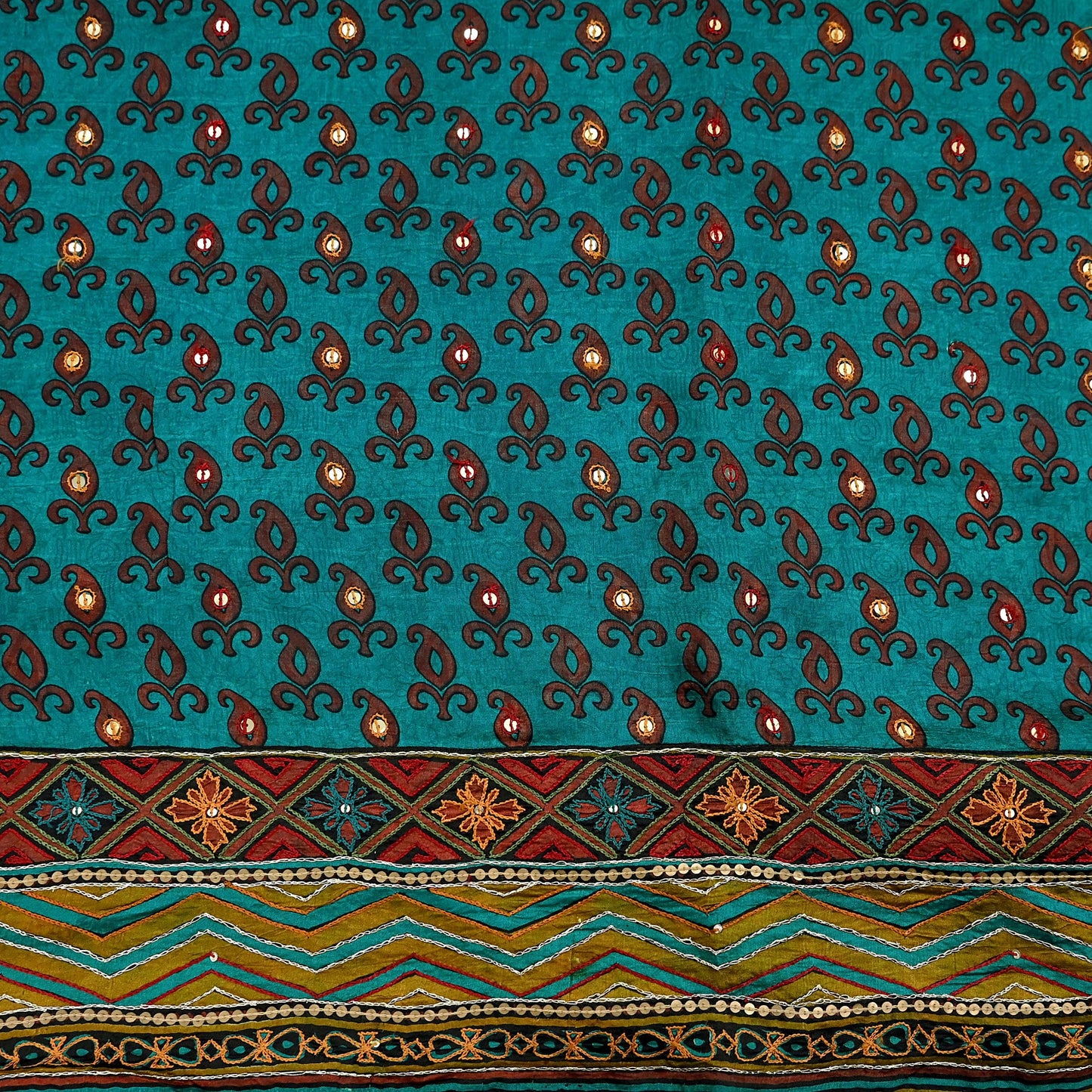 Indian Vintage Sari Green Pure Silk Hand Embroidered Sarees 5Yd Craft Fabric Sewing soft Quilting Crafting Upcycle Ethnic Bollywood sarees