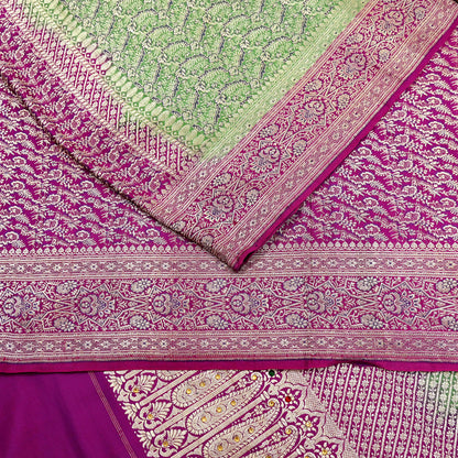 Indian Vintage Sari Heavy Pure Satin Silk Woven Banarasi Brocade Saree Zari 5Yd Ethnic Dress making Crafting Bollywood
