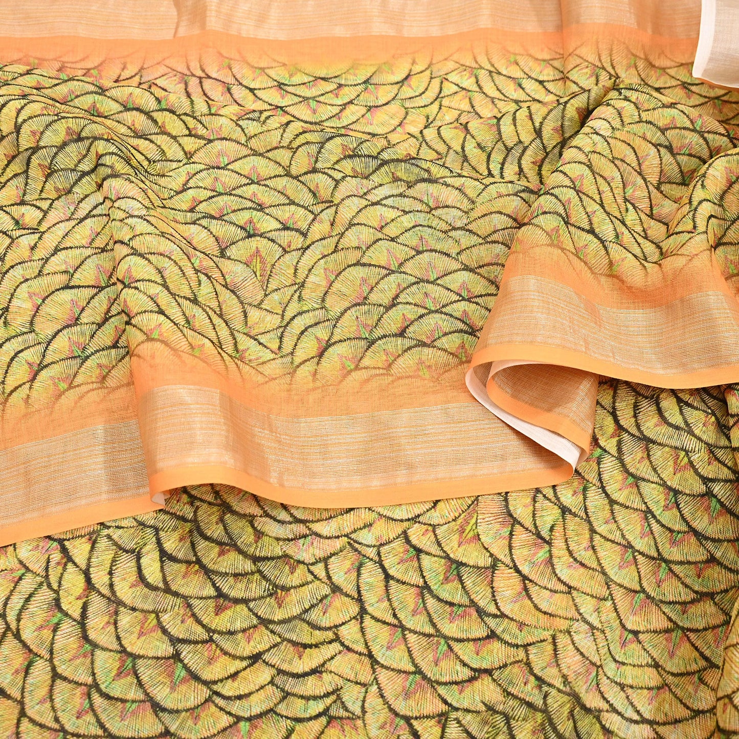 Indian Vintage Multi Saree Digital Printed Cotton Sari Craft Fabric 5Yd Sewing Sarong Wrap Boho Geometric/Abstract Dress making Quilting