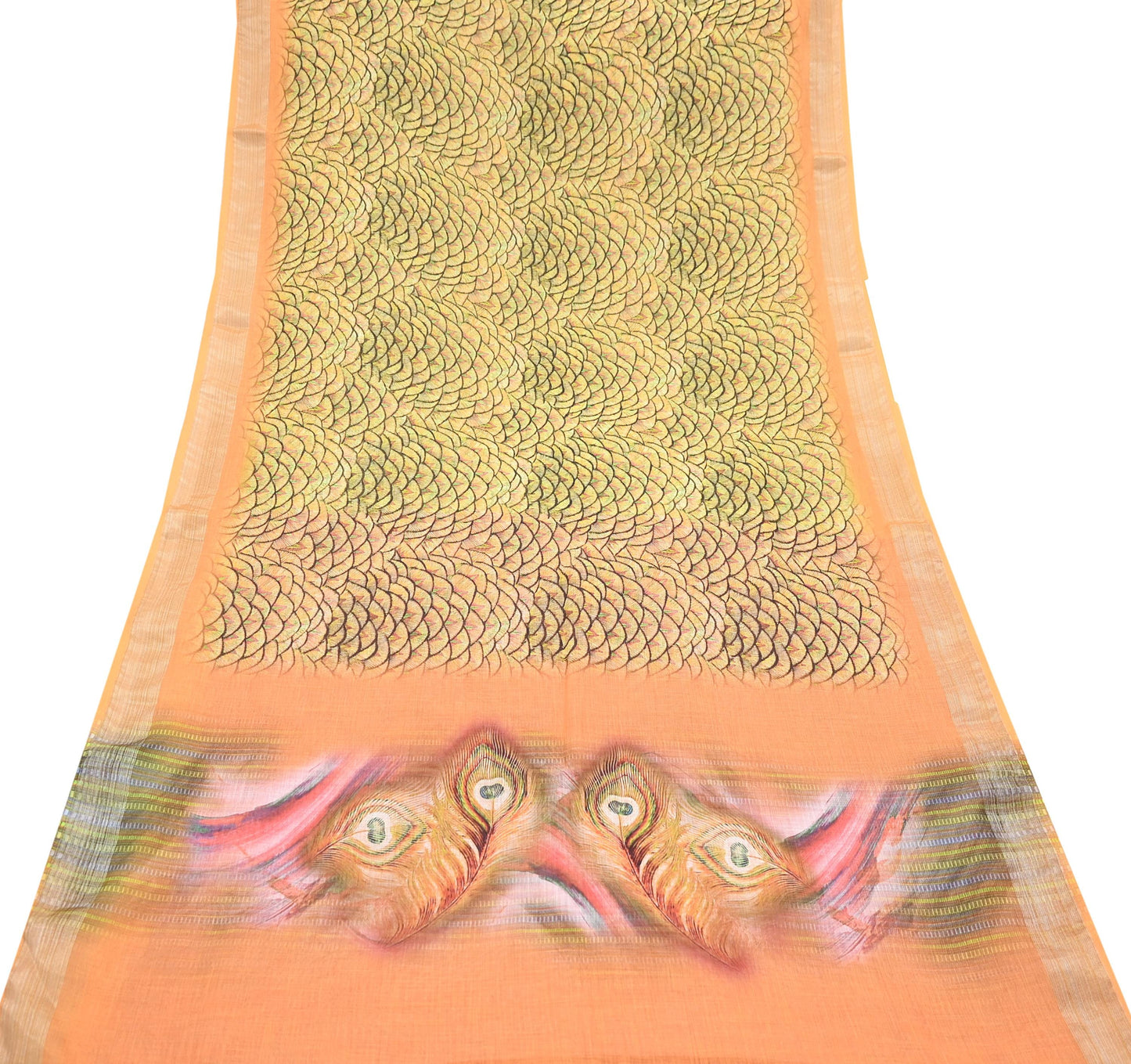 Indian Vintage Multi Saree Digital Printed Cotton Sari Craft Fabric 5Yd Sewing Sarong Wrap Boho Geometric/Abstract Dress making Quilting