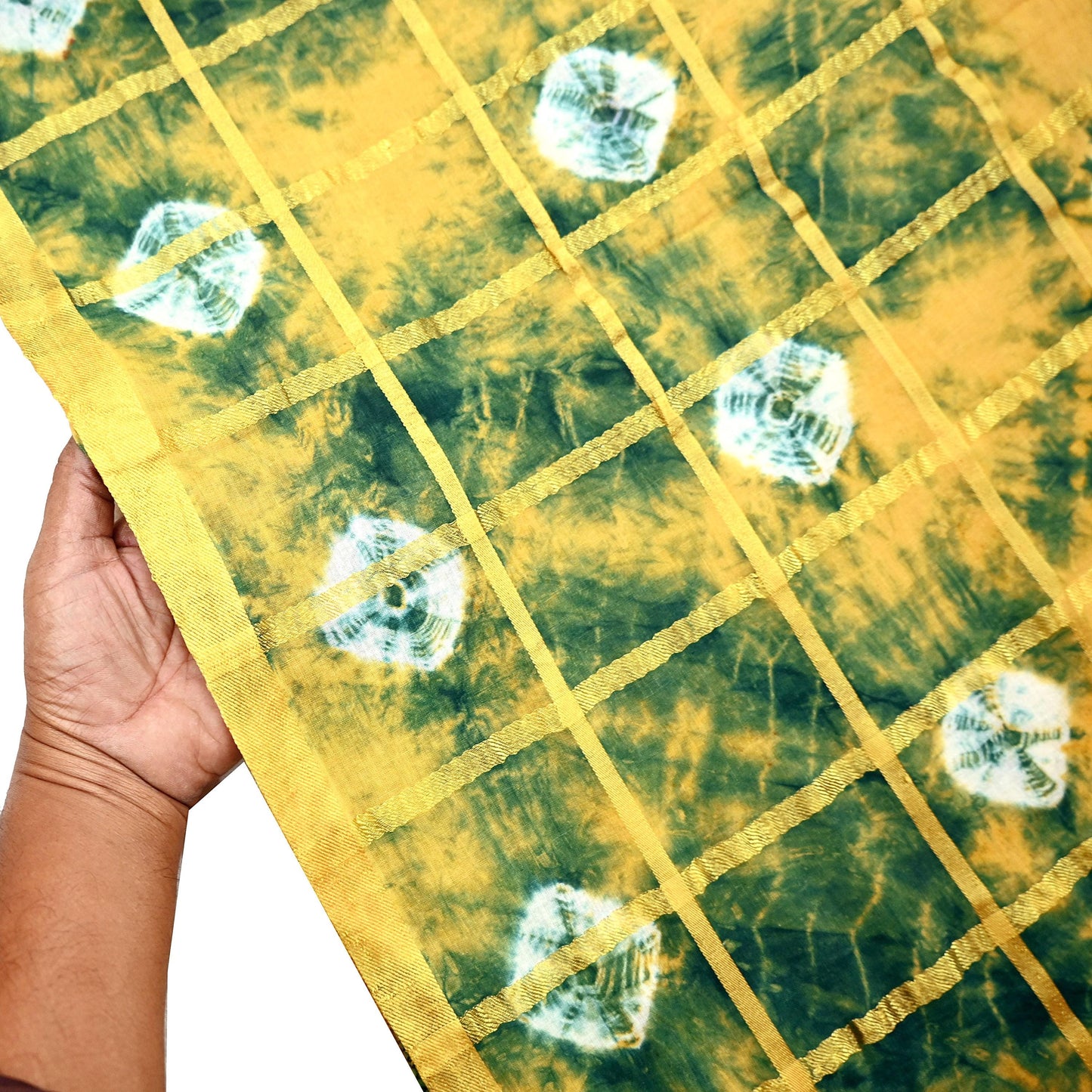 Indian Vintage Multi Saree Pure Cotton Bandhani Print Woven Sari Craft Soft Fabric 5Yd Sewing Sarong Wrap Boho Abstract Design