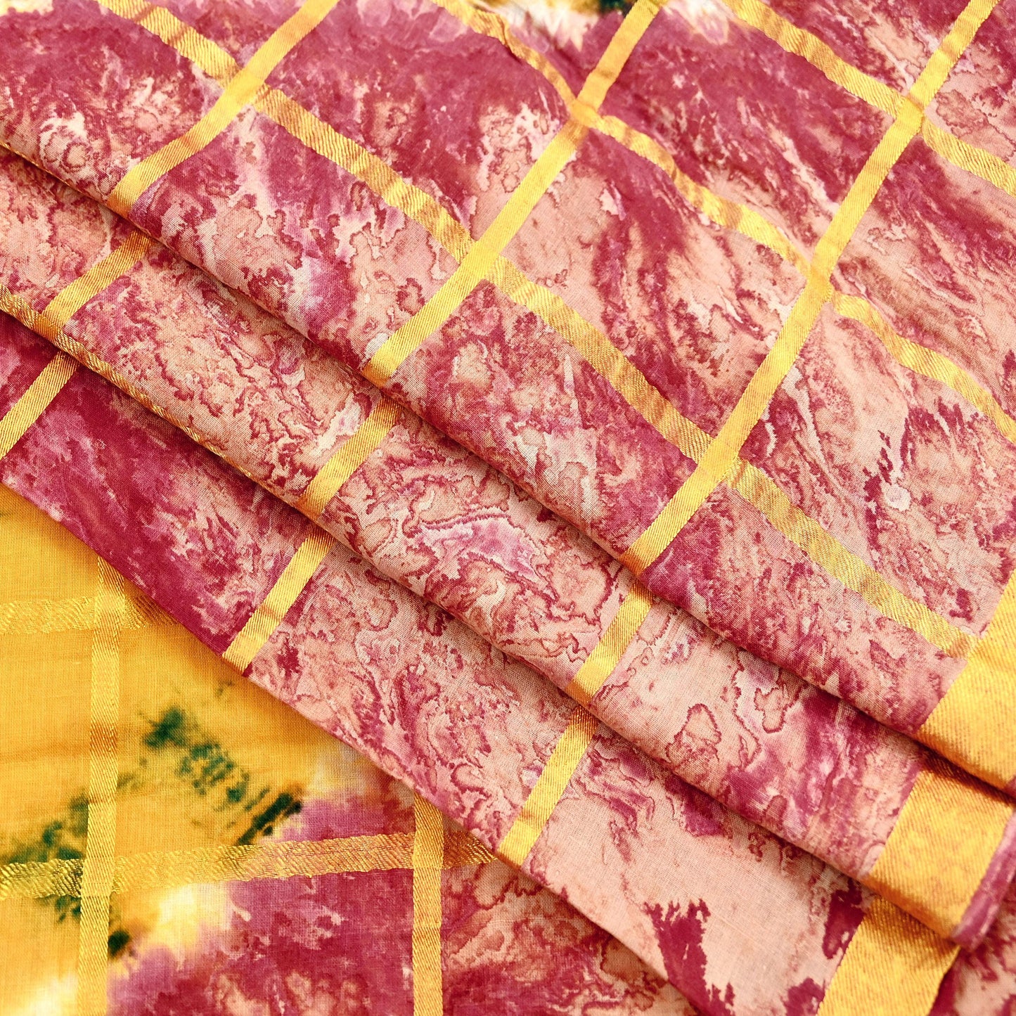 Indian Vintage Multi Saree Pure Cotton Bandhani Print Woven Sari Craft Soft Fabric 5Yd Sewing Sarong Wrap Boho Abstract Design