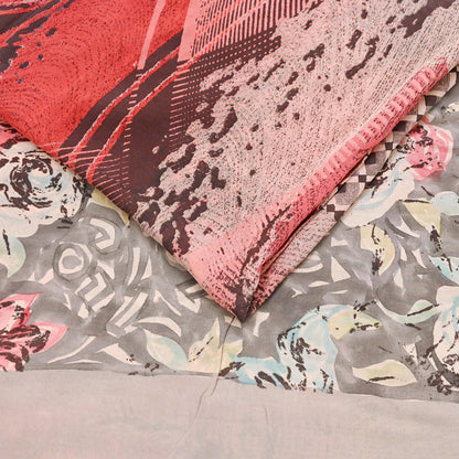 Indian Women Vintage Multi Sarees 100% Pure Georgette Silk Printed Sari Sewing 5yd Soft Craft Floral Design Wrap Boho Dress Making