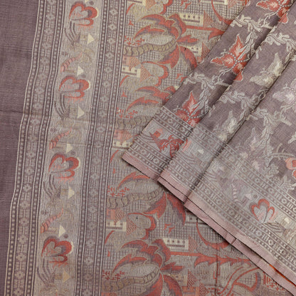 Indian Vintage Sari Brown 100% Pure Silk Hand Woven Sarees Craft Fabric 5Yd Ethnic Sewing Dress making Crafting Quilting Upcycle