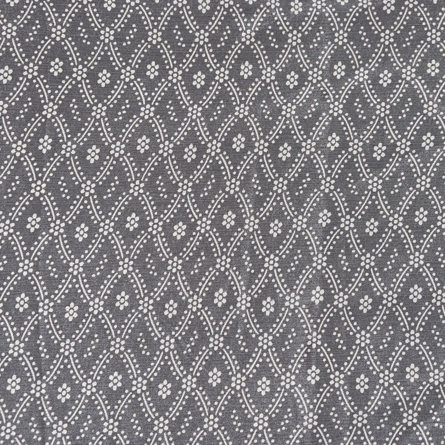 Indian Vintage Sari Blue & Gray Moss Crepe Printed Sarees 6yd Craft Fabric Sewing Floral Soft Dress making Quilting Crafting Upcycle Used