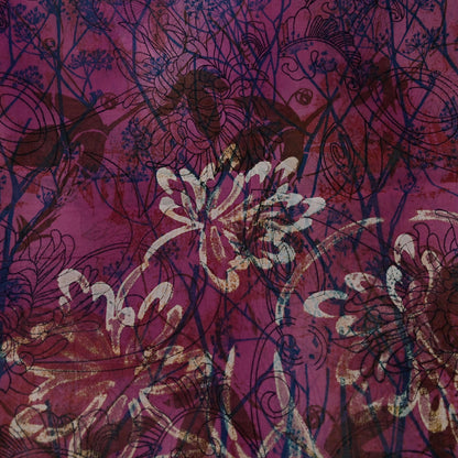 Indian Women Vintage Multi Sarees 100% Pure Georgette Silk Printed Sari Sewing 6yd Soft Craft Floral Design Wrap Boho Dress Making