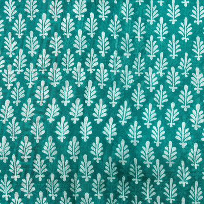 Indian Vintage Sari Green & Black 100% Pure Silk Printed Sarees 5yd Sewing Craft Fabric DressMaking Crafting Quilting Upcycle