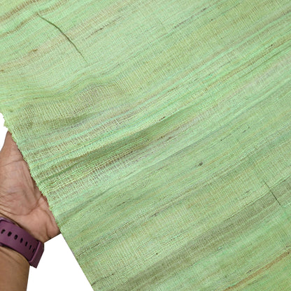 Indian Vintage Green Dupatta Long Stole 100% Pure Khadi Silk Hand Woven Scarves Veil Scarf Wrap Hippie Fringes