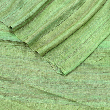 Indian Vintage Green Dupatta Long Stole 100% Pure Khadi Silk Hand Woven Scarves Veil Scarf Wrap Hippie Fringes