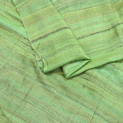 Indian Vintage Green Dupatta Long Stole 100% Pure Khadi Silk Hand Woven Scarves Veil Scarf Wrap Hippie Fringes