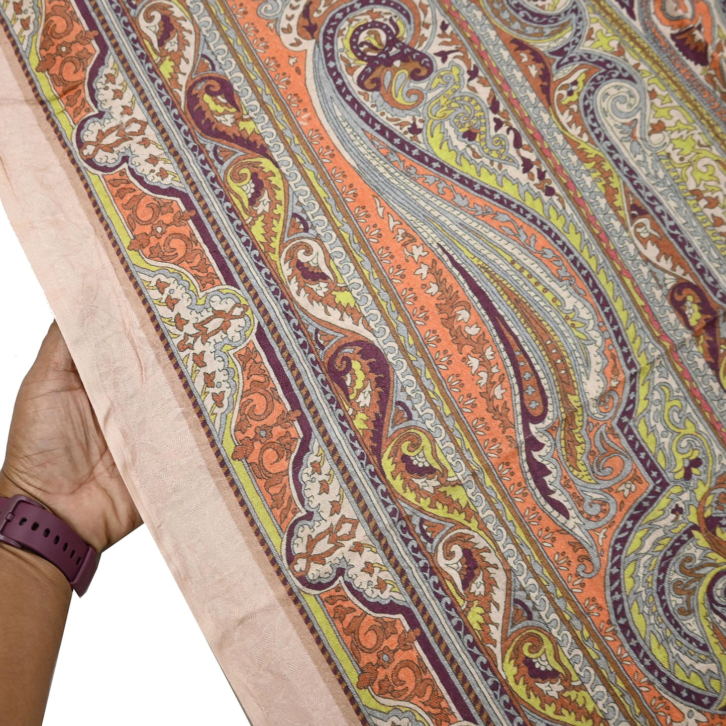 Vintage Multi Long Stole Pure Woolen Scarf Tie-Dye Printed Dupatta Infinity Scarves Sarong Wrap Veil Woman Hijab Shawl Craft