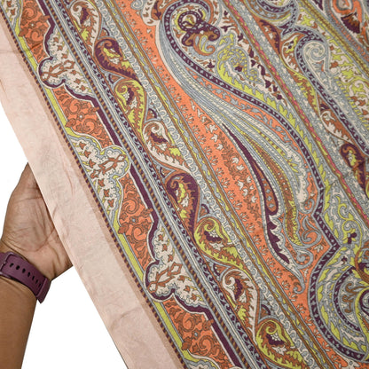 Vintage Multi Long Stole Pure Woolen Scarf Tie-Dye Printed Dupatta Infinity Scarves Sarong Wrap Veil Woman Hijab Shawl Craft