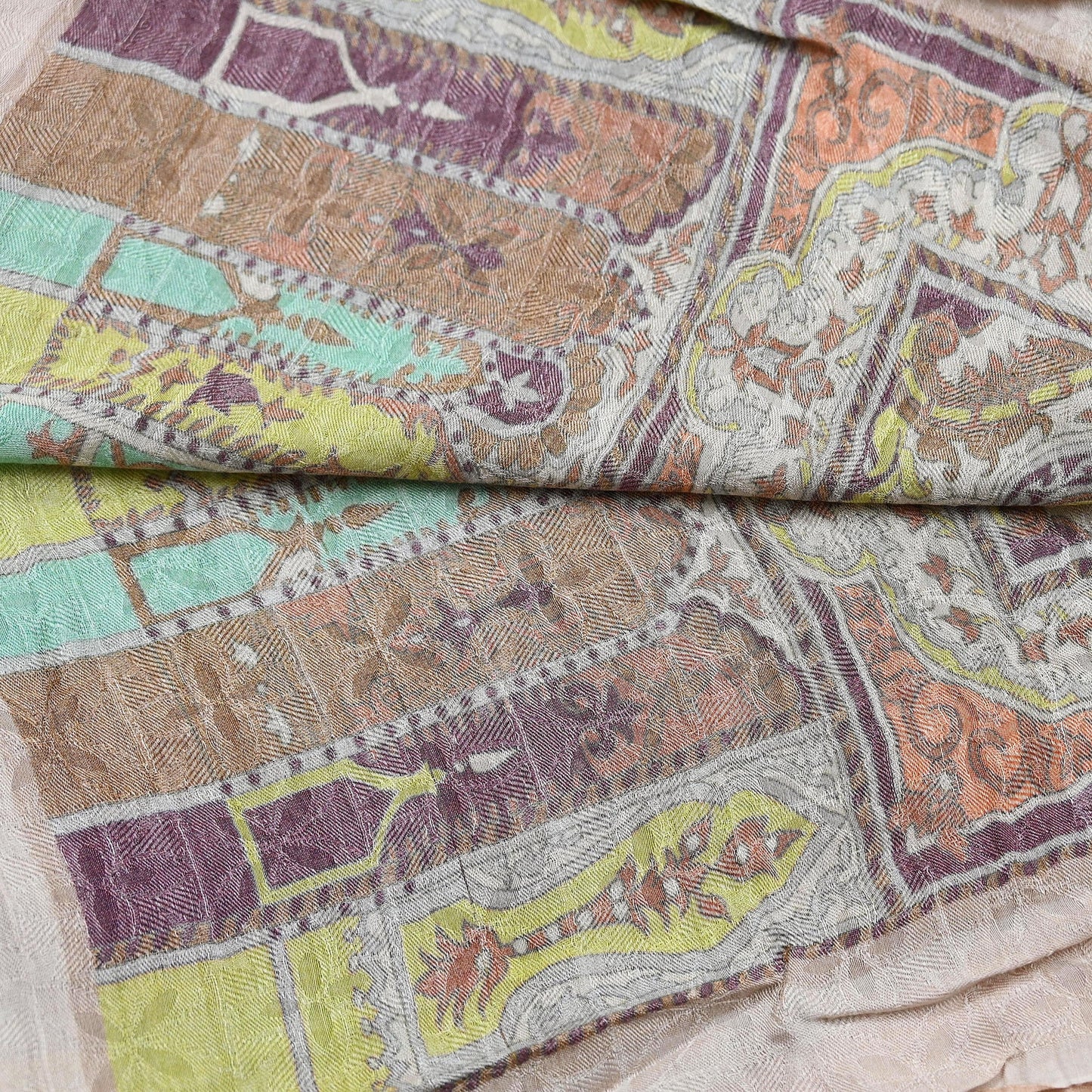 Vintage Multi Long Stole Pure Woolen Scarf Tie-Dye Printed Dupatta Infinity Scarves Sarong Wrap Veil Woman Hijab Shawl Craft