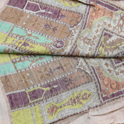 Vintage Multi Long Stole Pure Woolen Scarf Tie-Dye Printed Dupatta Infinity Scarves Sarong Wrap Veil Woman Hijab Shawl Craft