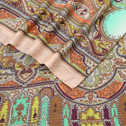 Vintage Multi Long Stole Pure Woolen Scarf Tie-Dye Printed Dupatta Infinity Scarves Sarong Wrap Veil Woman Hijab Shawl Craft